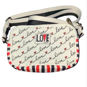 Brighton "LOVE SCROLL" Canvas Crossbody Bag